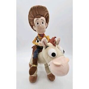 Woody 12” & Bullseye 9.5” Plush Pixar Disney Parks Toy Story